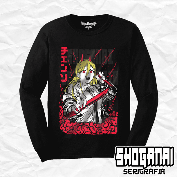 CHSM07 Power - Chainsawman / Polera manga larga 1