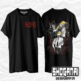 CHSM11 Denji, Power y Aki - Chainsawman / Polera manga corta
