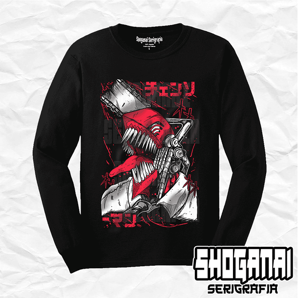 CHSM12 Denji - Chainsawman / Polera manga larga 1