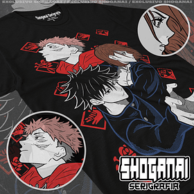 JJK04 Itadori, Nobara y Megumi - Jujutsu Kaisen / Polera manga corta