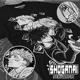 JJK04 OP2 Itadori, Nobara y Megumi - Jujutsu Kaisen / Polera manga corta