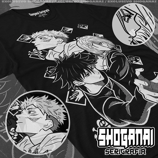 JJK04 OP2 Itadori, Nobara y Megumi - Jujutsu Kaisen / Polera manga corta 1