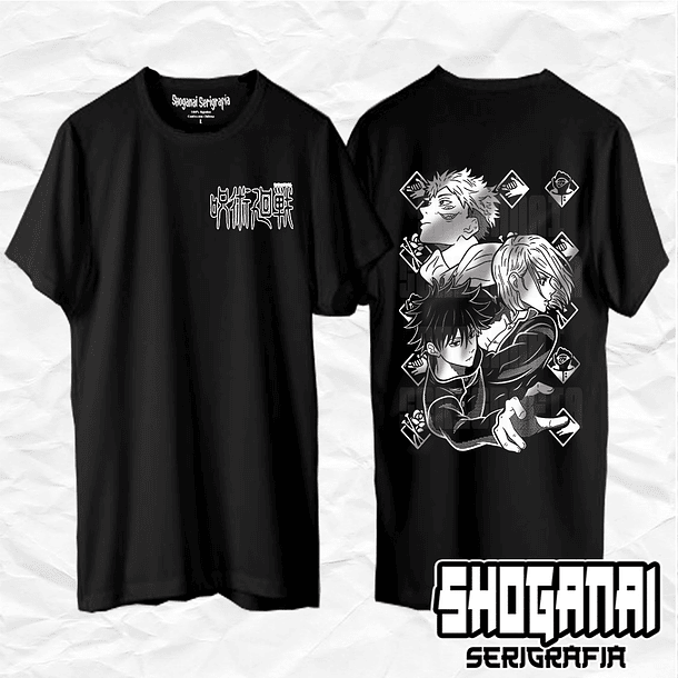 JJK04 OP2 Itadori, Nobara y Megumi - Jujutsu Kaisen / Polera manga corta 1