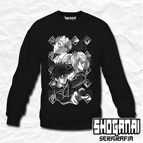 JJK04 OP2 Itadori, Nobara y Megumi - Jujutsu Kaisen / Crewneck - Poleron Polo