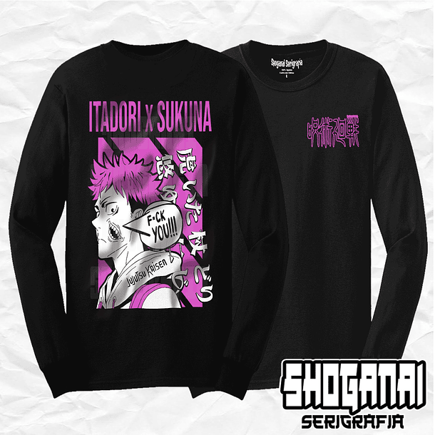 JJK05 Itadori X Sukuna - Jujutsu Kaisen / Polera manga larga 1