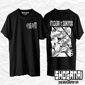 JJK05 OP2 Itadori X Sukuna - Jujutsu Kaisen / Polera manga corta