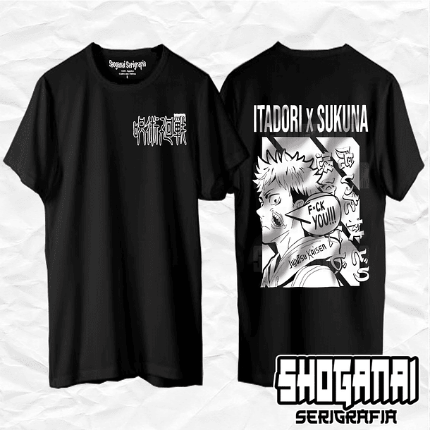 JJK05 OP2 Itadori X Sukuna - Jujutsu Kaisen / Polera manga corta 1