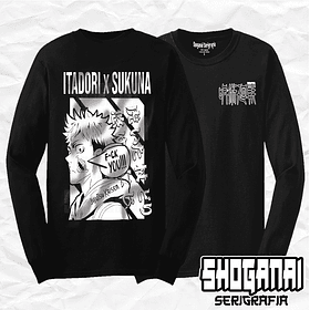 JJK05 OP2 Itadori X Sukuna - Jujutsu Kaisen / Polera manga larga