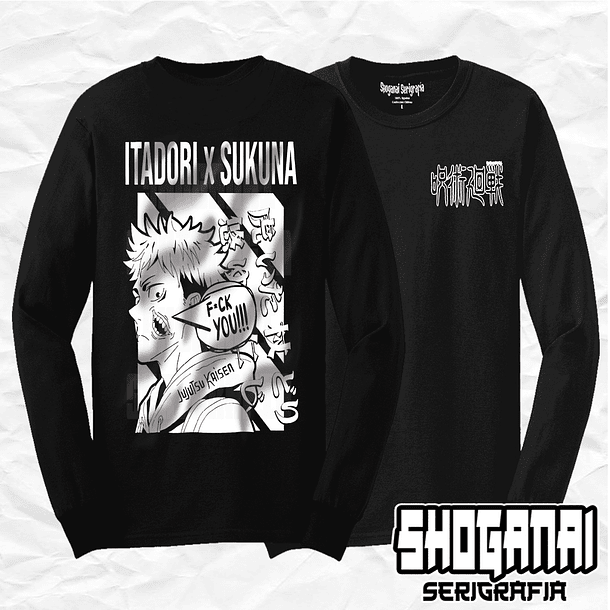 JJK05 OP2 Itadori X Sukuna - Jujutsu Kaisen / Polera manga larga 1