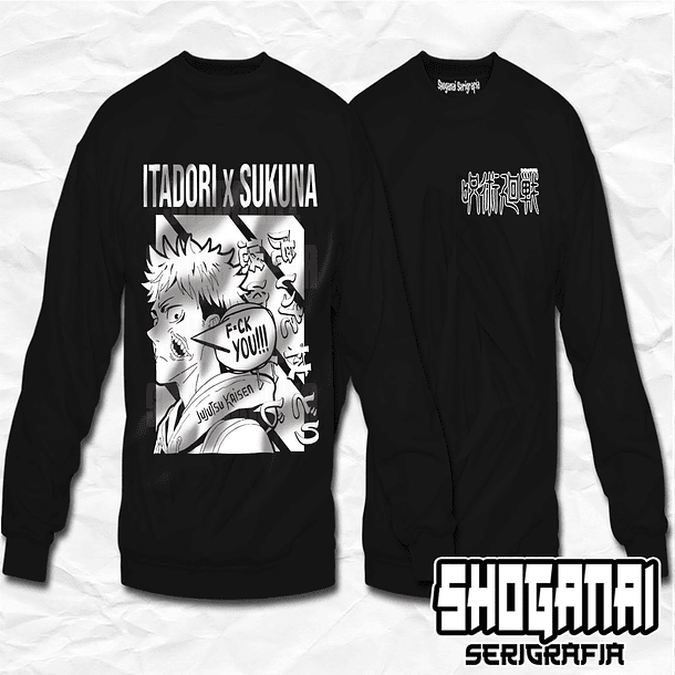 JJK05 OP2 Itadori X Sukuna - Jujutsu Kaisen / Crewneck - Poleron Polo 1