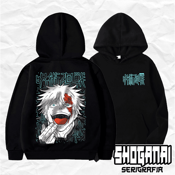 JJK08 Satoru Gojo - Jujutsu Kaisen / Hoddie - Poleron Canguro 1