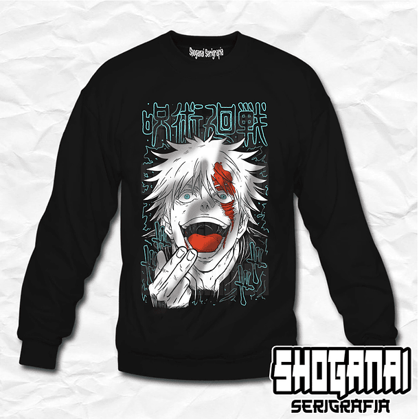 JJK08 Satoru Gojo - Jujutsu Kaisen / Crewneck - Poleron Polo 1