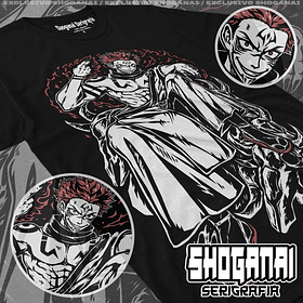 JJK10 Ryomen Sukuna - Jujutsu Kaisen / Polera manga corta