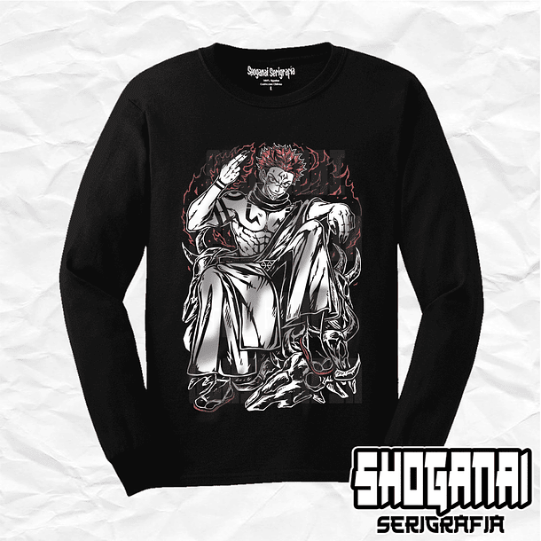 JJK10 Ryomen Sukuna - Jujutsu Kaisen / Polera manga larga 1