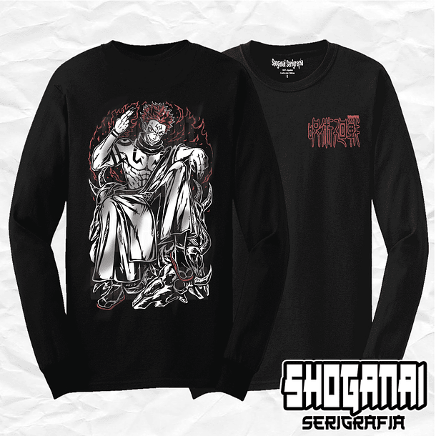 JJK10 Ryomen Sukuna - Jujutsu Kaisen / Polera manga larga 1
