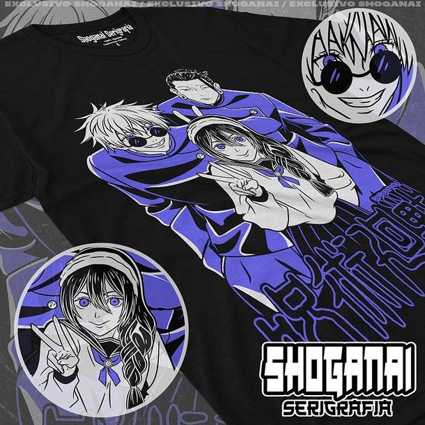JJK11 Riko Amanai, Suguru Geto y Satoru Gojo - Jujutsu Kaisen / Polera manga corta 1