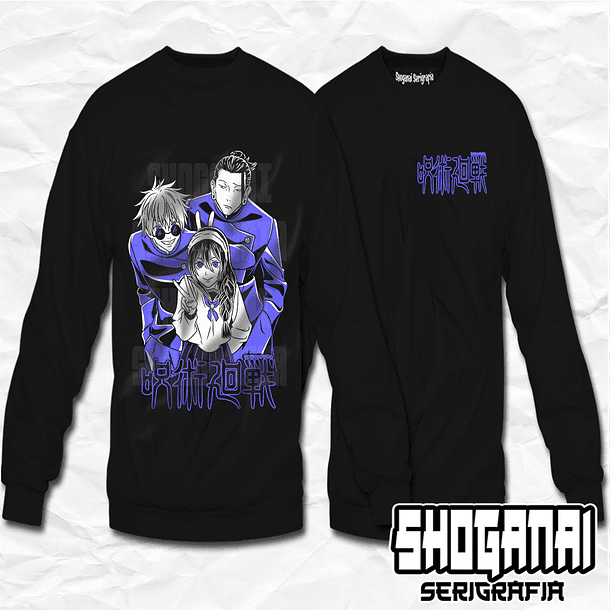 JJK11 Riko Amanai, Suguru Geto y Satoru Gojo - Jujutsu Kaisen / Crewneck - Poleron Polo 1