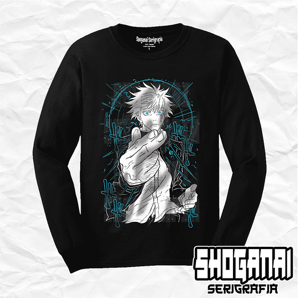 JJK13 Satoru Gojo - Jujutsu Kaisen / Polera manga larga 1