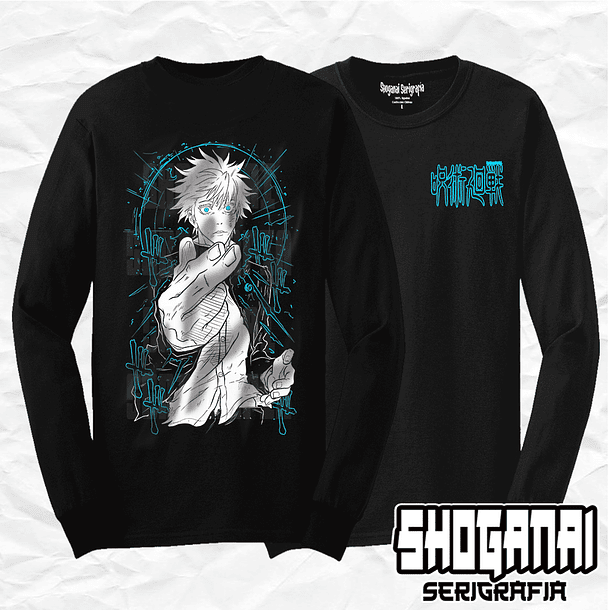 JJK13 Satoru Gojo - Jujutsu Kaisen / Polera manga larga 1