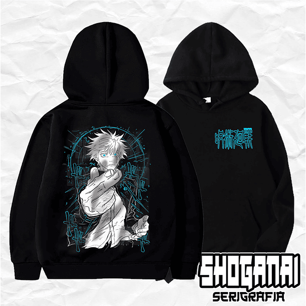 JJK13 Satoru Gojo - Jujutsu Kaisen / Hoddie - Poleron Canguro 1