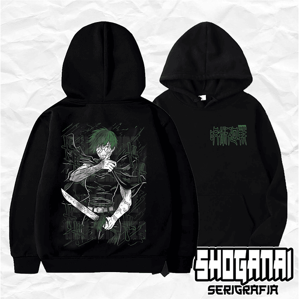 JJK14 Maki Zenin - Jujutsu Kaisen / Hoddie - Poleron Canguro 1