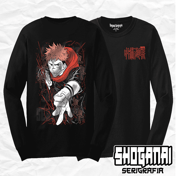 JJK16 Itadori X Sukuna - Jujutsu Kaisen / Polera manga larga 1