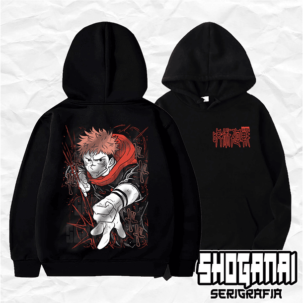 JJK16 Itadori X Sukuna - Jujutsu Kaisen / Hoddie - Poleron Canguro 1