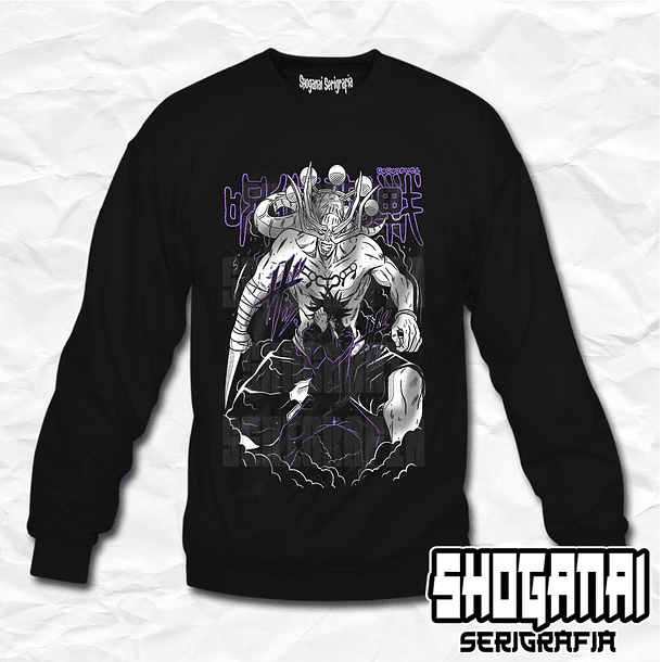 JJK24 Megumi X Mahoraga - Jujutsu Kaisen / Crewneck - Poleron Polo 1