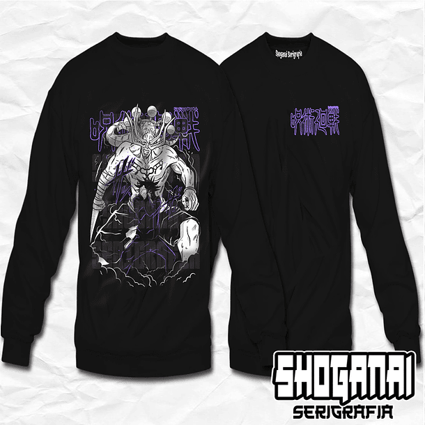 JJK24 Megumi X Mahoraga - Jujutsu Kaisen / Crewneck - Poleron Polo 1