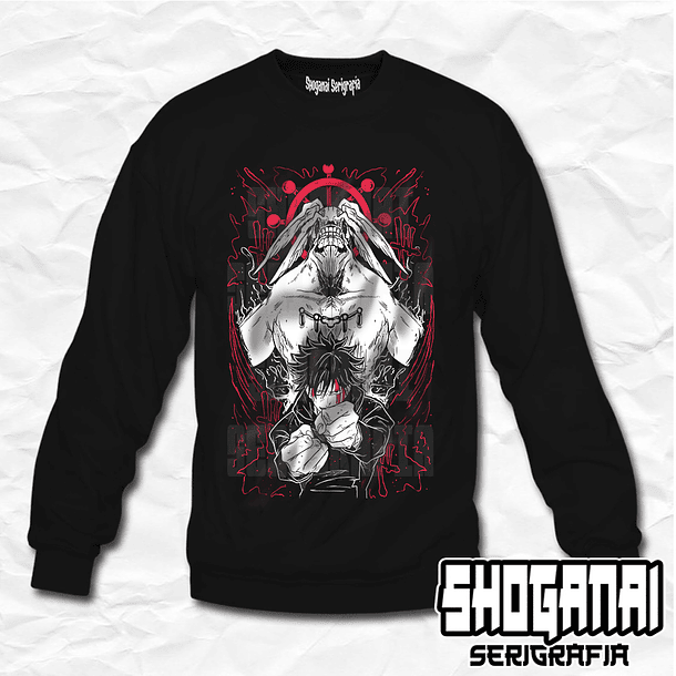 JJK25 Megumi X Mahoraga - Jujutsu Kaisen / Crewneck - Poleron Polo 1