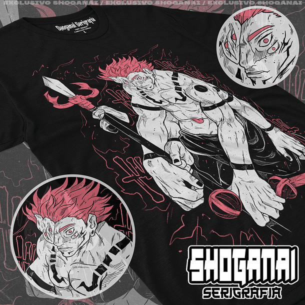 JJK26 Ryomen Sukuna - Jujutsu Kaisen / Polera manga corta 1