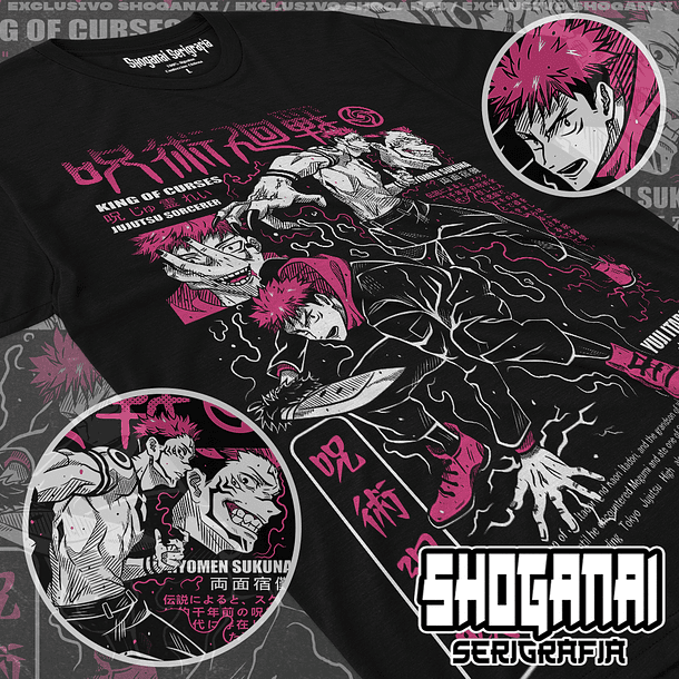 JJK34 Itadori X Sukuna - Jujutsu Kaisen / Polera manga corta 1