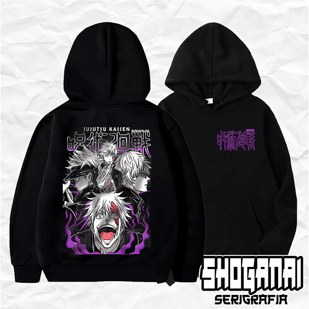 JJK38 Satoru Gojo - Jujutsu Kaisen / Hoddie - Poleron Canguro 1
