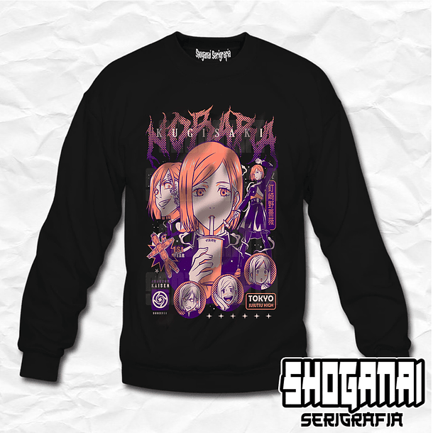 JJK44 OP2 Nobara Kugisaki - Jujutsu Kaisen / Crewneck - Poleron Polo 1