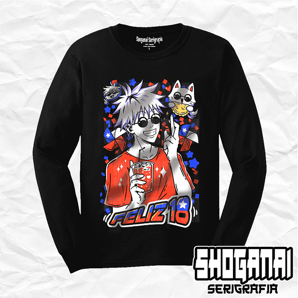 JJK45 Satoru Gojo Fiestas Patrias 18SEPT - Jujutsu Kaisen / Polera manga larga 1