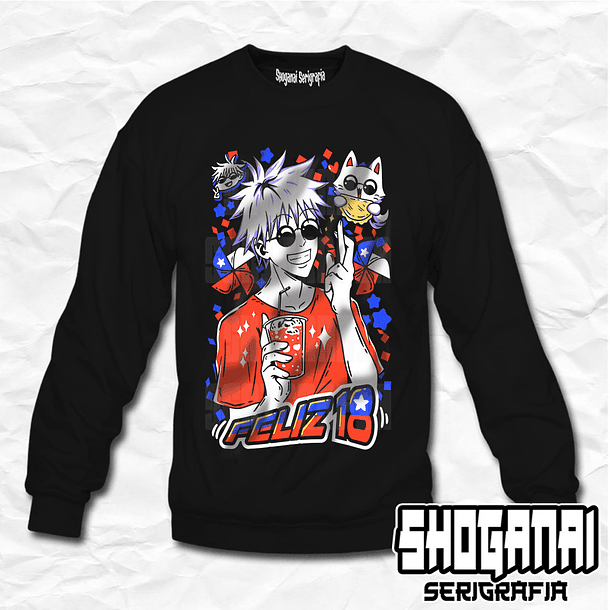JJK45 Satoru Gojo Fiestas Patrias 18SEPT - Jujutsu Kaisen / Crewneck - Poleron Polo 1
