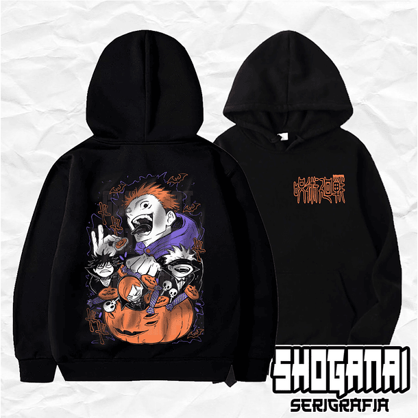 JJK46 Jujutsu Kaisen Halloween - Jujutsu Kaisen / Hoddie - Poleron Canguro 1