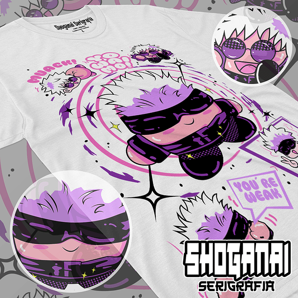 JJK47 Satoru Gojo Kirby - Jujutsu Kaisen / Polera manga corta 1