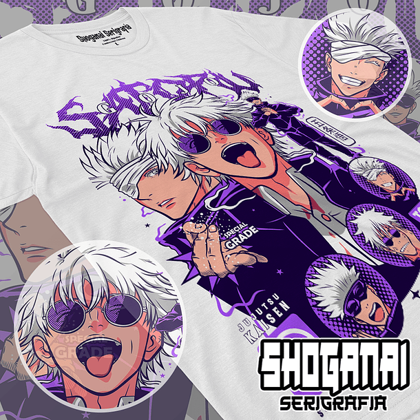 JJK48 Satoru Gojo - Jujutsu Kaisen / Polera manga corta 1