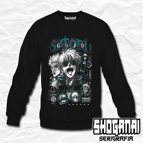 JJK48 OP2 Satoru Gojo - Jujutsu Kaisen / Crewneck - Poleron Polo 1