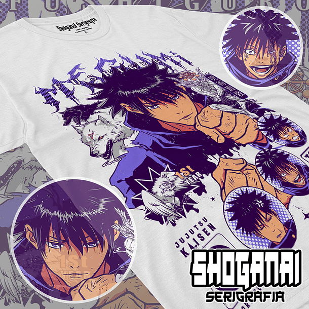 JJK51 Megumi Fushiguro - Jujutsu Kaisen / Polera manga corta 1