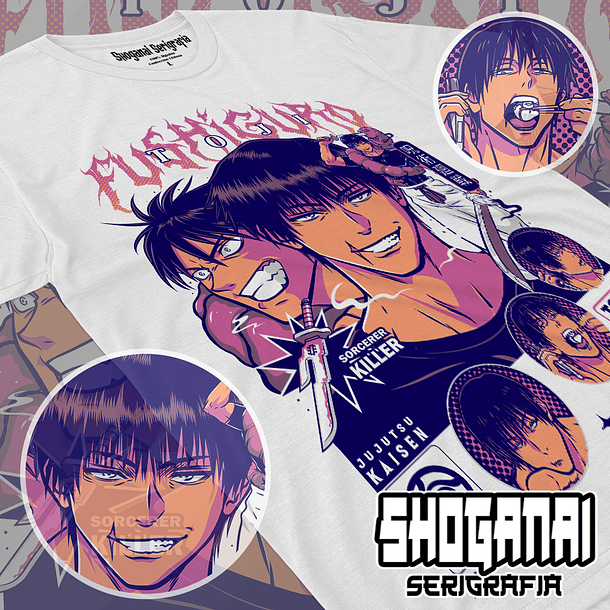 JJK55 Toji Fushiguro - Jujutsu Kaisen / Polera manga corta 1