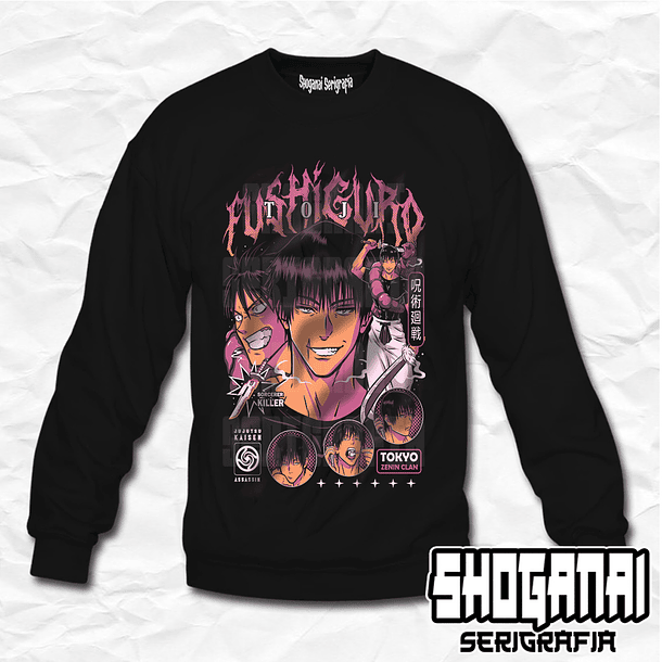 JJK55 Toji Fushiguro - Jujutsu Kaisen / Crewneck - Poleron Polo 1
