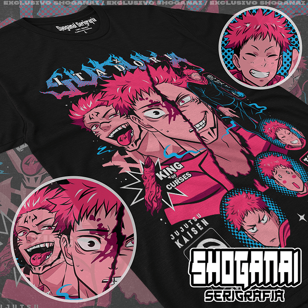 JJK56 Itadori X Sukuna - Jujutsu Kaisen / Polera manga corta 1