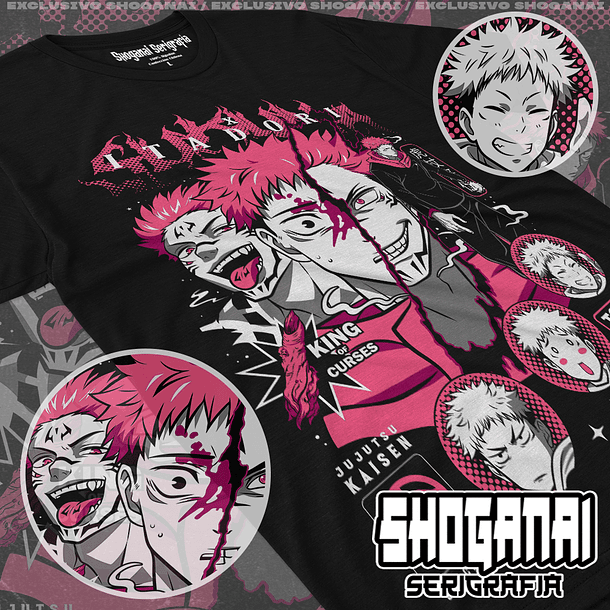 JJK56 OP2 Itadori X Sukuna - Jujutsu Kaisen / Polera manga corta 1