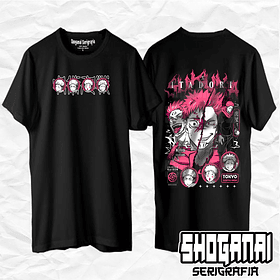 JJK56 OP2 Itadori X Sukuna - Jujutsu Kaisen / Polera manga corta