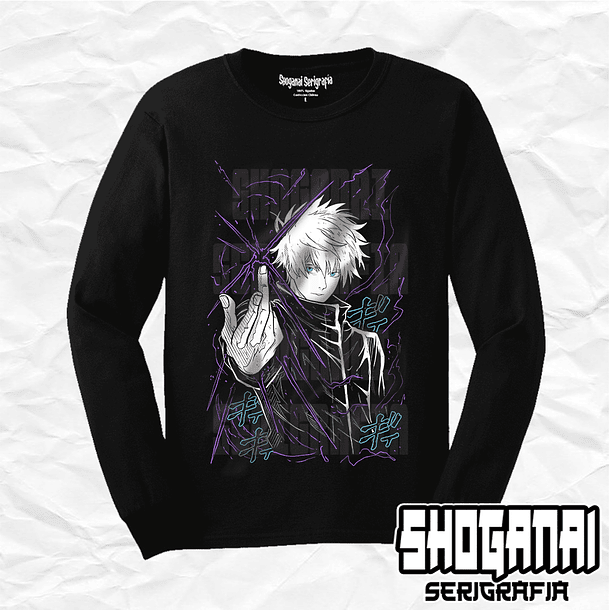 JJK60 Satoru Gojo - Jujutsu Kaisen / Polera manga larga 1