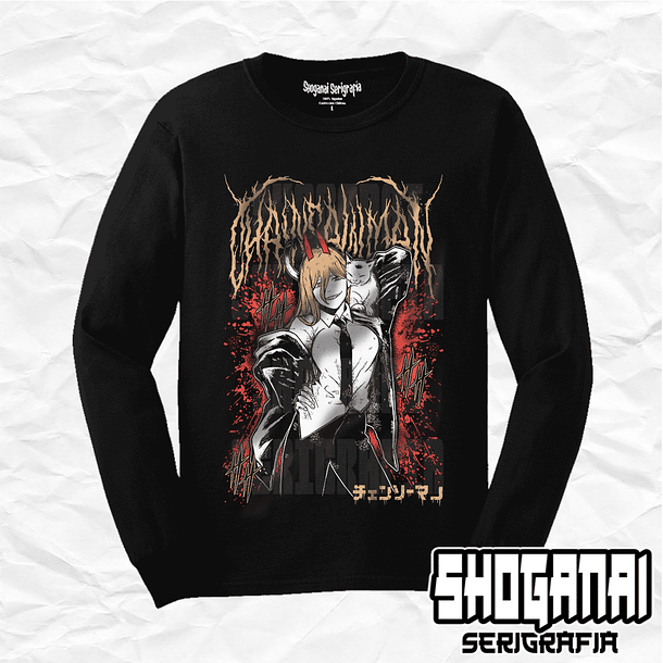 CHSM25 Power - Chainsawman / Polera manga larga 1