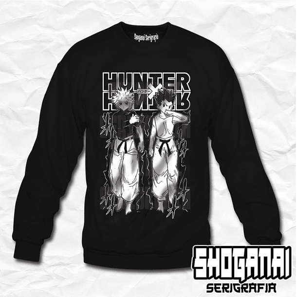 HXH18 OP3 Killua y Gon - Hunter X Hunter / Crewneck - Poleron Polo 1