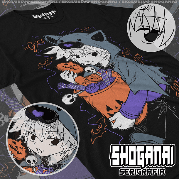 HXH25 Killua Zoldyck Halloween - Hunter X Hunter / Polera manga corta 1